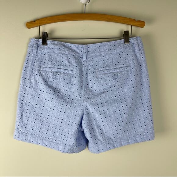 Loft purple periwinkle eyelet embroidered cottagecore romantic shorts 6 - Picture 4 of 7